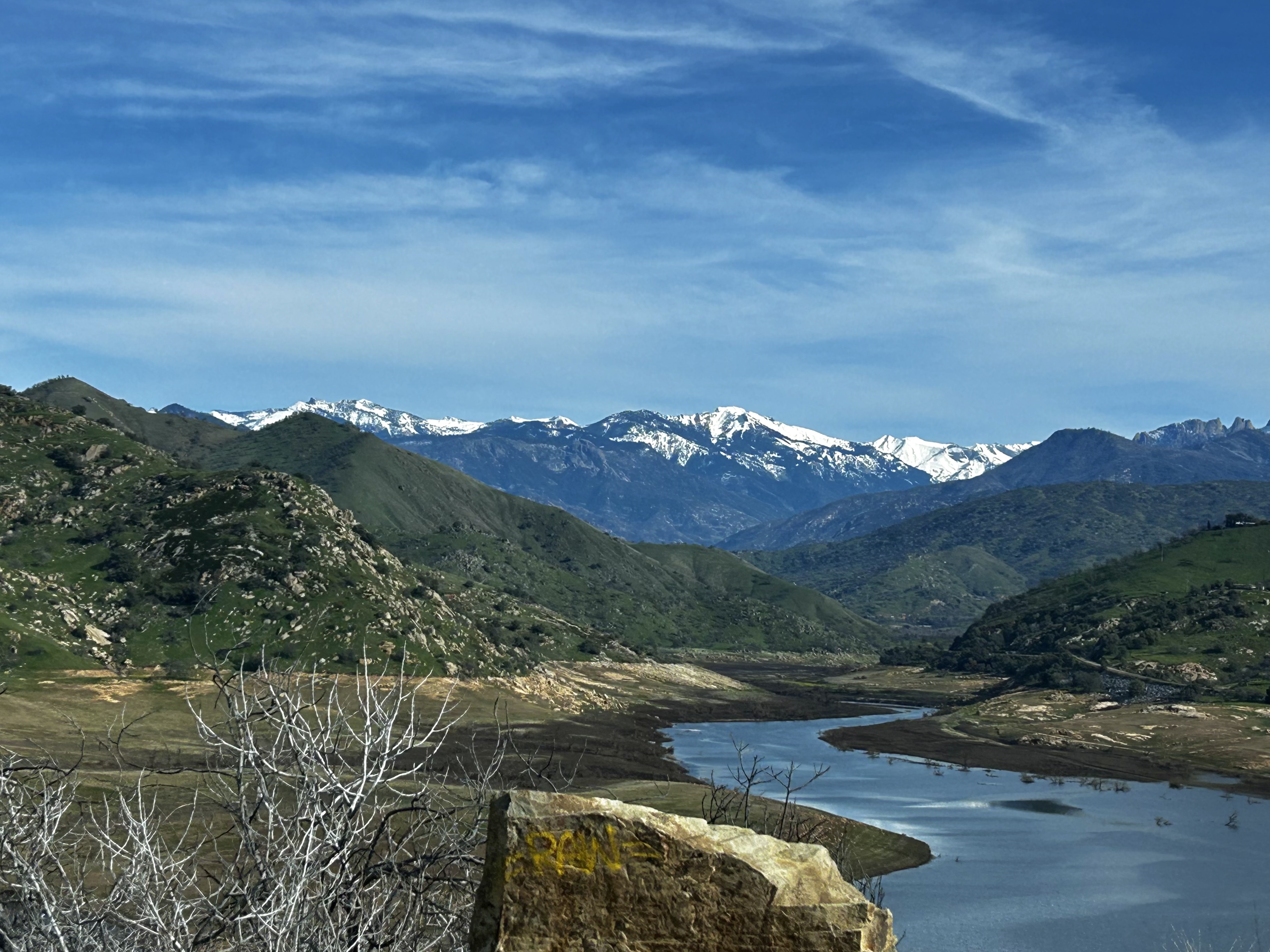 Travel photography near Sequoia with rainbow