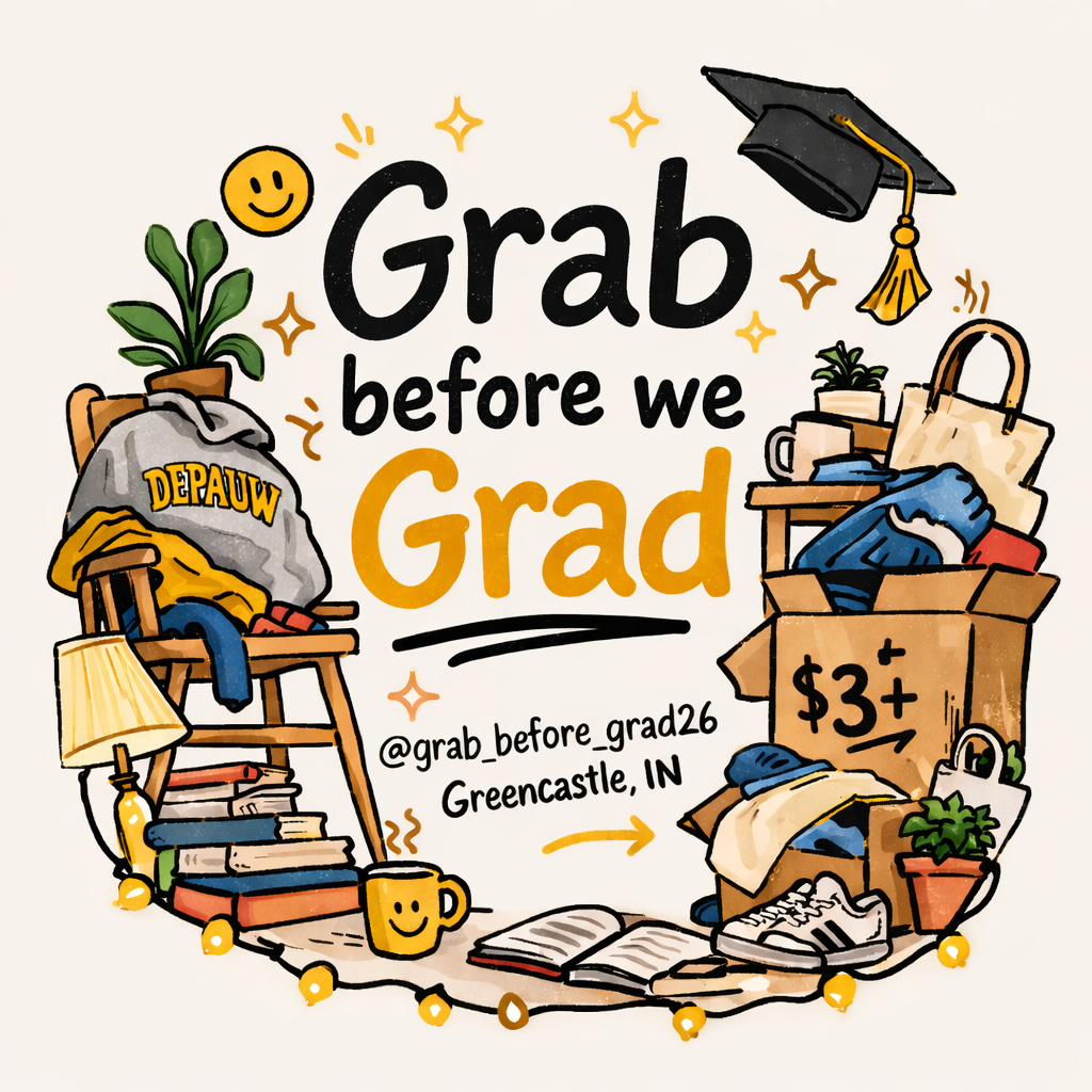 Grab Before Grad illustrated promotional poster