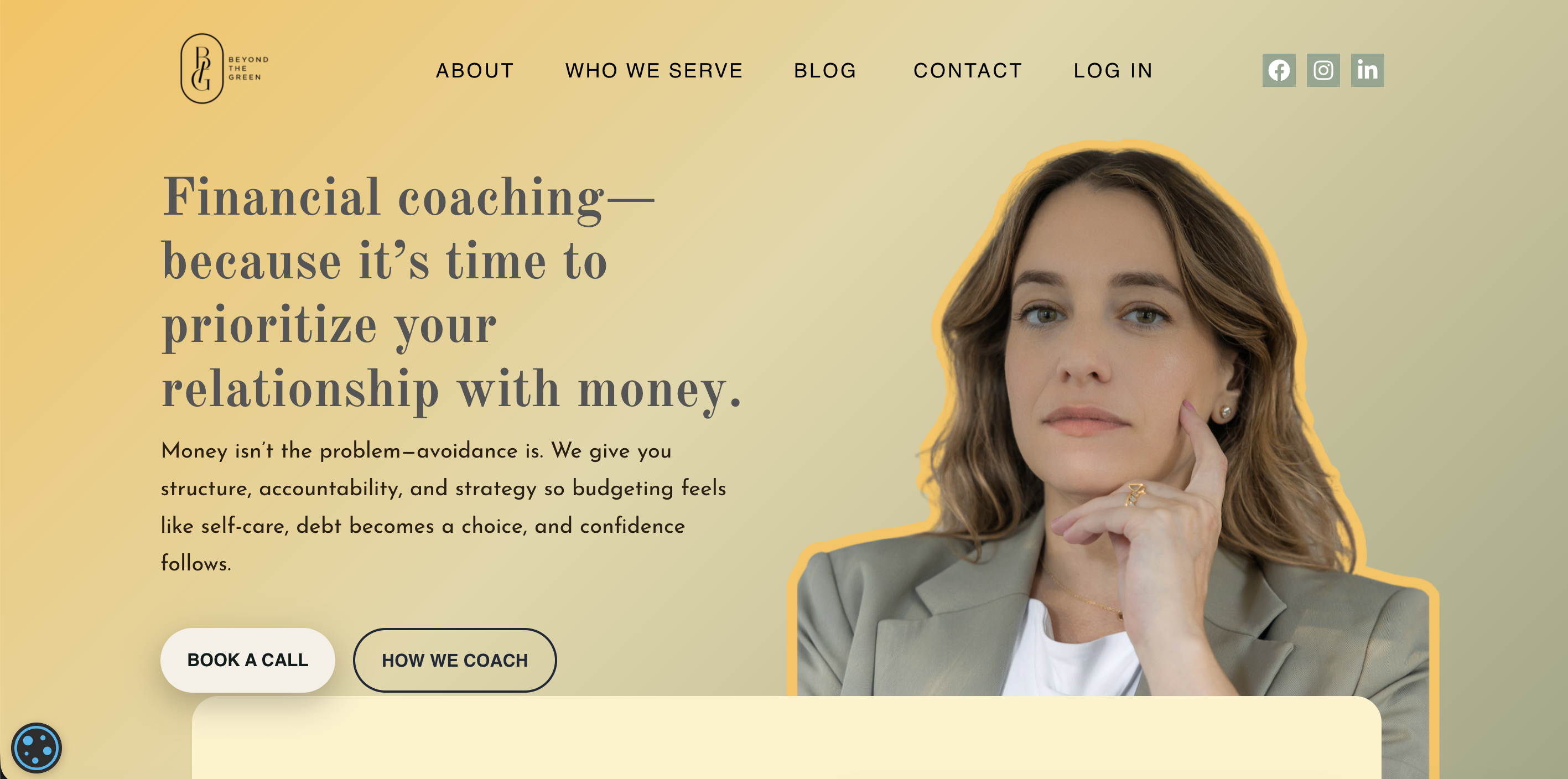 Beyond the Green Coaching website hero